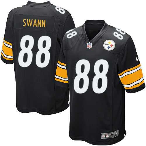 Nike Men & Women & Youth Steelers #88 Swann Black Team Color Game Jersey