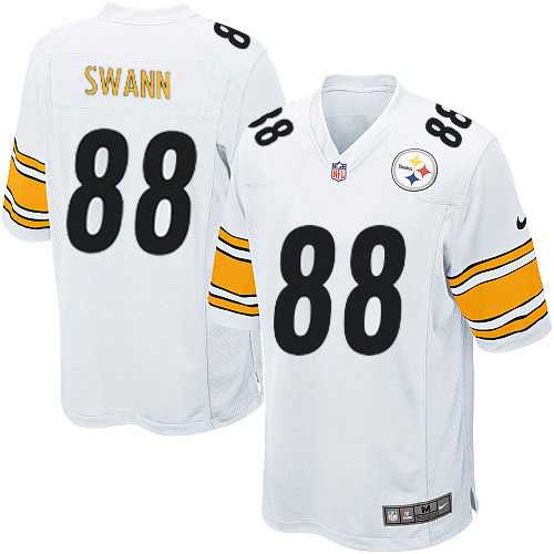 Nike Men & Women & Youth Steelers #88 Swann White Team Color Game Jersey