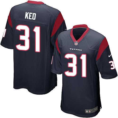 Nike Men & Women & Youth Texans #31 Keo Navy Team Color Game Jersey