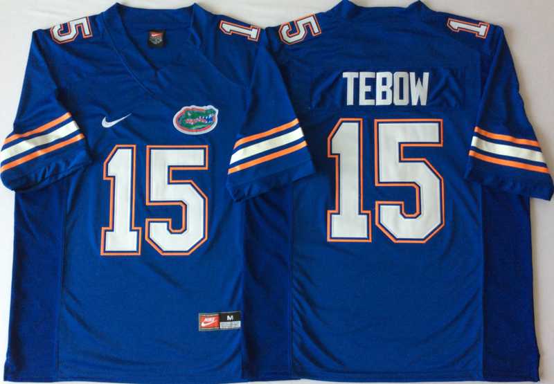 Florida Gators 15 Tim Tebow Blue College Football Jerseys