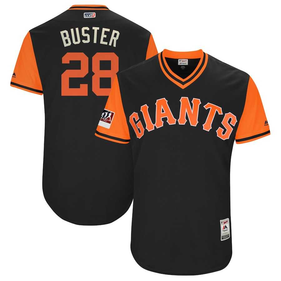 Giants 28 Buster Posey Buster Black 2018 Players Weekend Stitched Jersey Dzhi