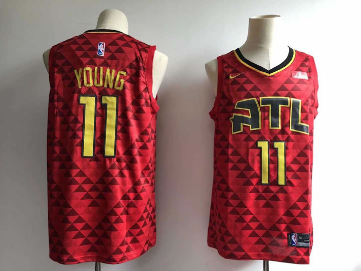 Hawks 11 Trae Young Red Nike Swingman Stitched NBA Jersey