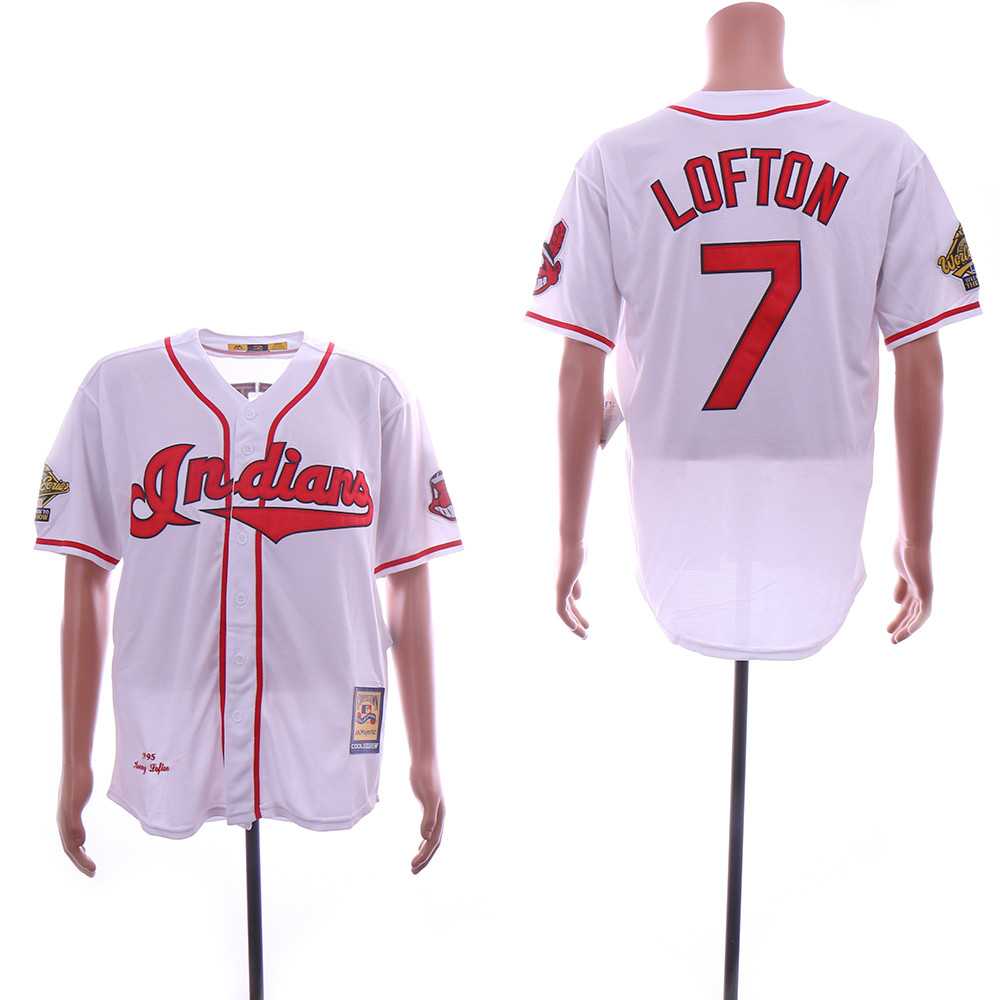 Indians 7 Kenny Lofton White Cooperstown Collection 1995 Throwback Jersey Dzhi
