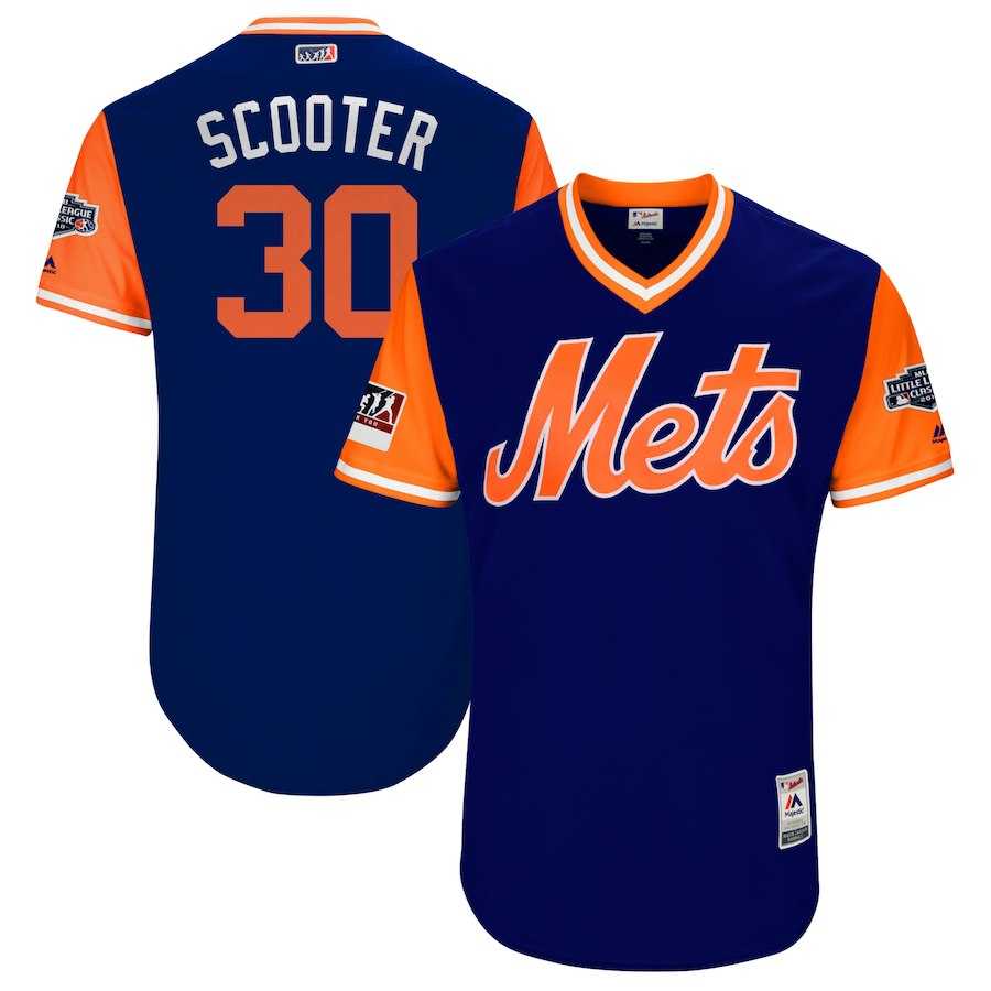Mets 30 Michael Conforto Scooter Royal 2018 Players Weekend Stitched Jersey Dzhi