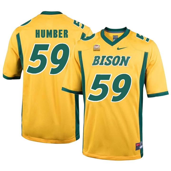 North Dakota State Bison 59 Ramon Humber Gold College Football Jersey Dzhi