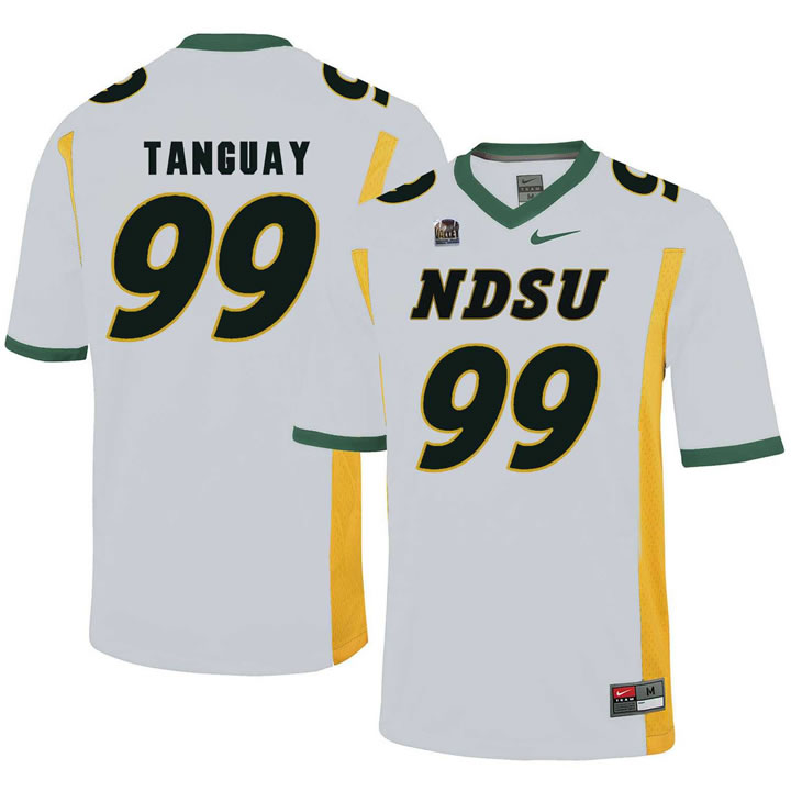 North Dakota State Bison 99 Nate Tanguay White College Football Jersey Dzhi