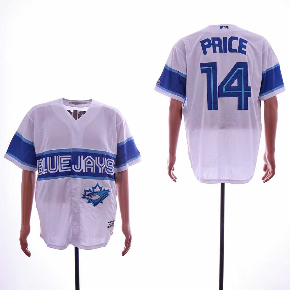 Blue Jays 14 David Price White Cool Base Jersey Dzhi