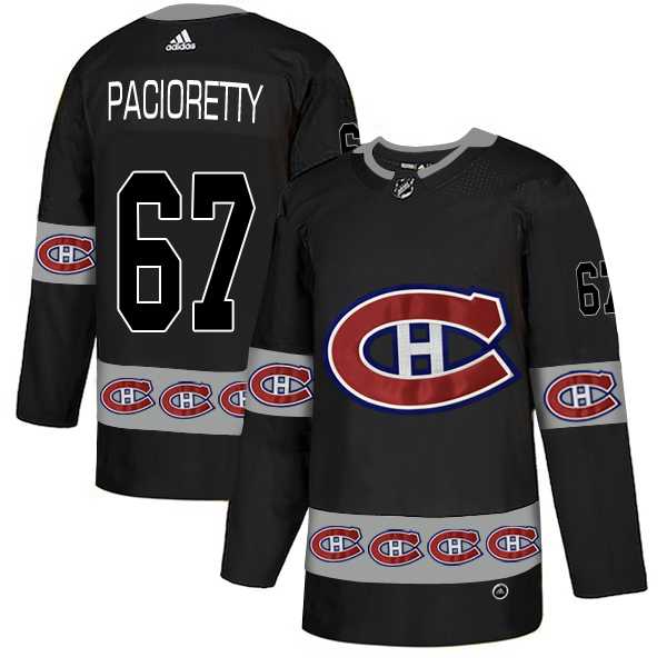 Canadiens 67 Max Pacioretty Black Team Logos Fashion Adidas Jersey