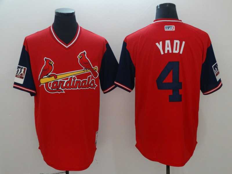 Cardinals 4 Yadier Molina Yadi Red 2018 Players Weekend Authentic Team Jerseys