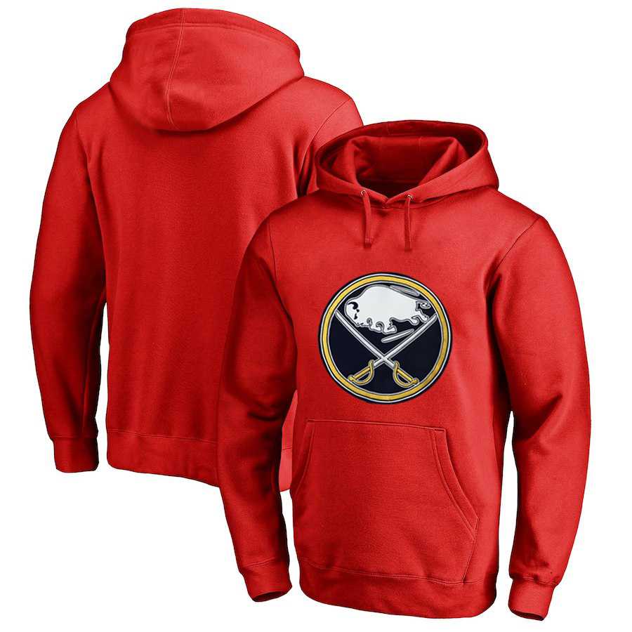 Men's Customized Buffalo Sabres Red All Stitched Pullover Hoodie