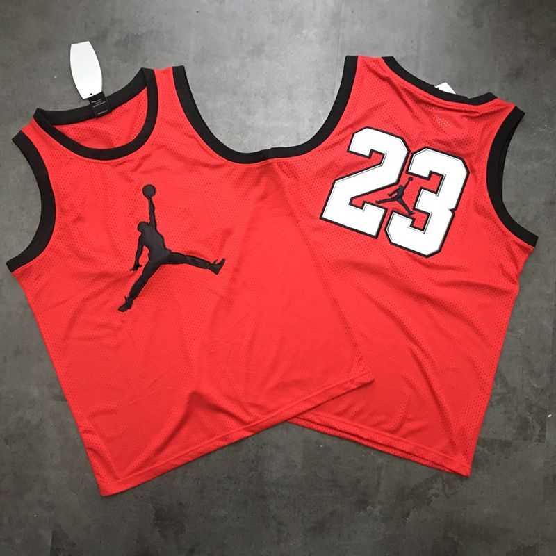 Jordan Logo 23 Red Mesh Basketball Jersey