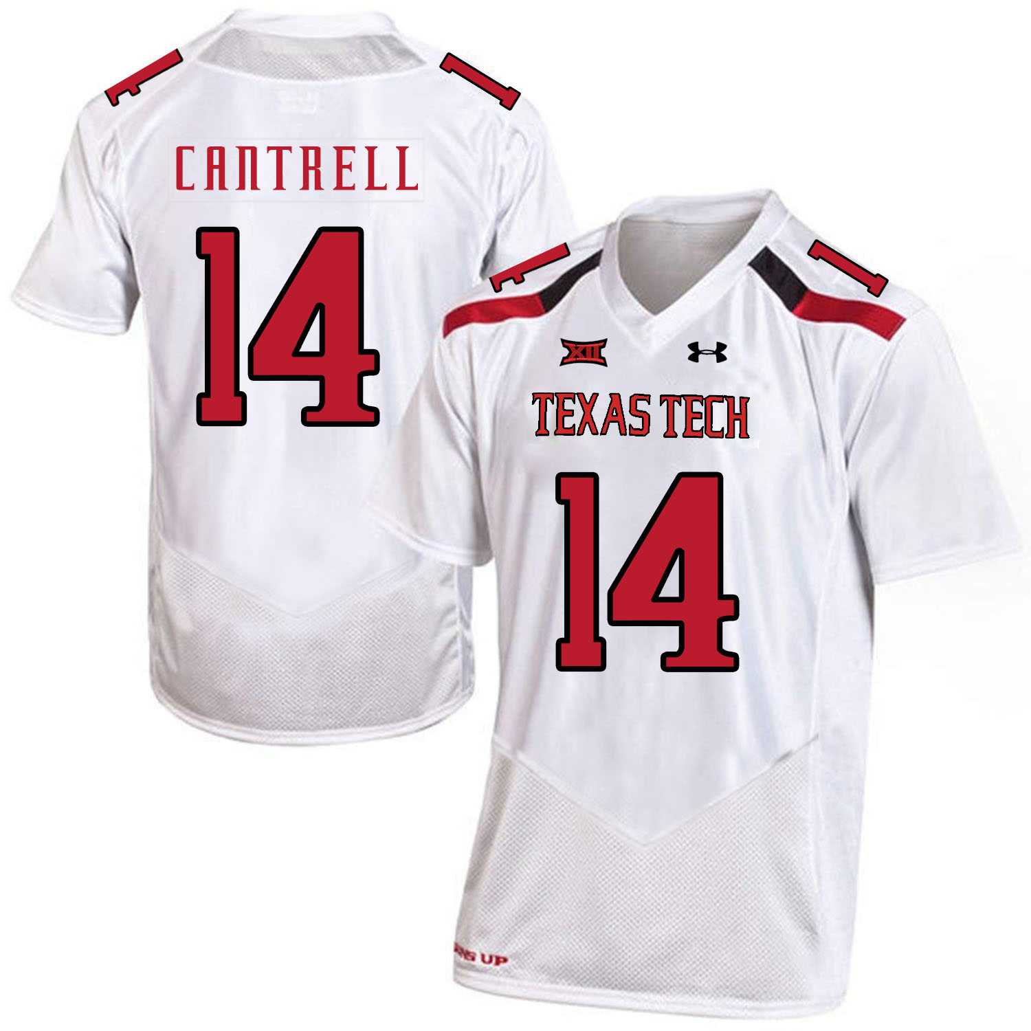 Texas Tech Red Raiders 14 Dylan Cantrell White College Football Jersey Dzhi