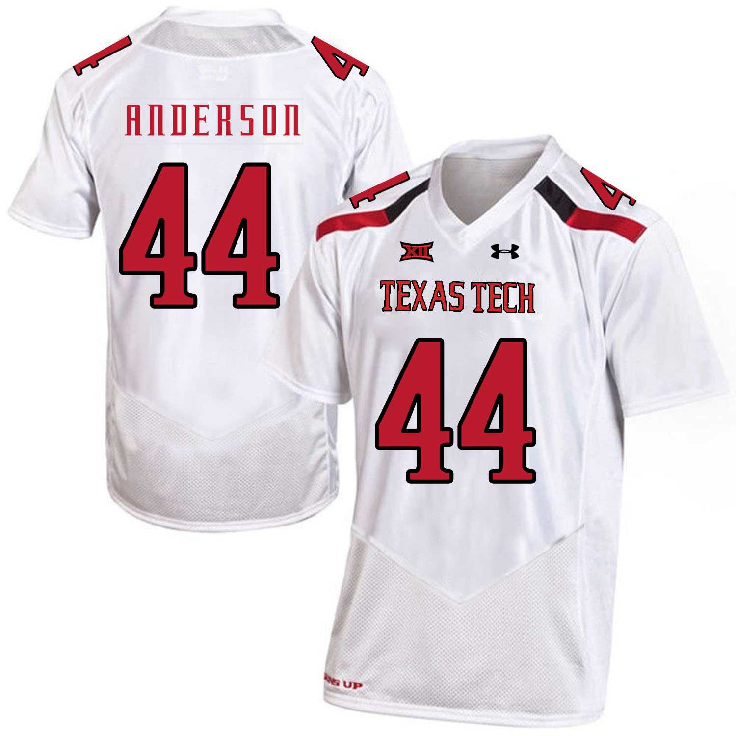 Texas Tech Red Raiders 44 Donny Anderson White College Football Jersey Dzhi