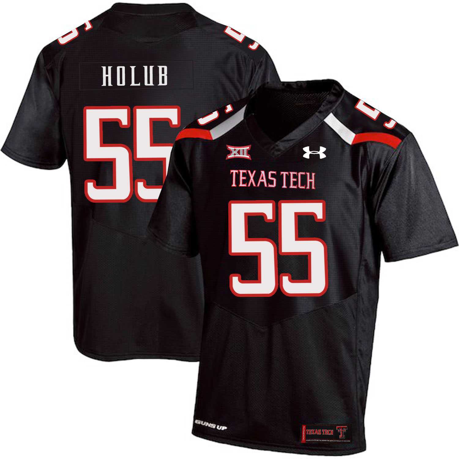Texas Tech Red Raiders 55 E.J. Holub Black College Football Jersey Dzhi