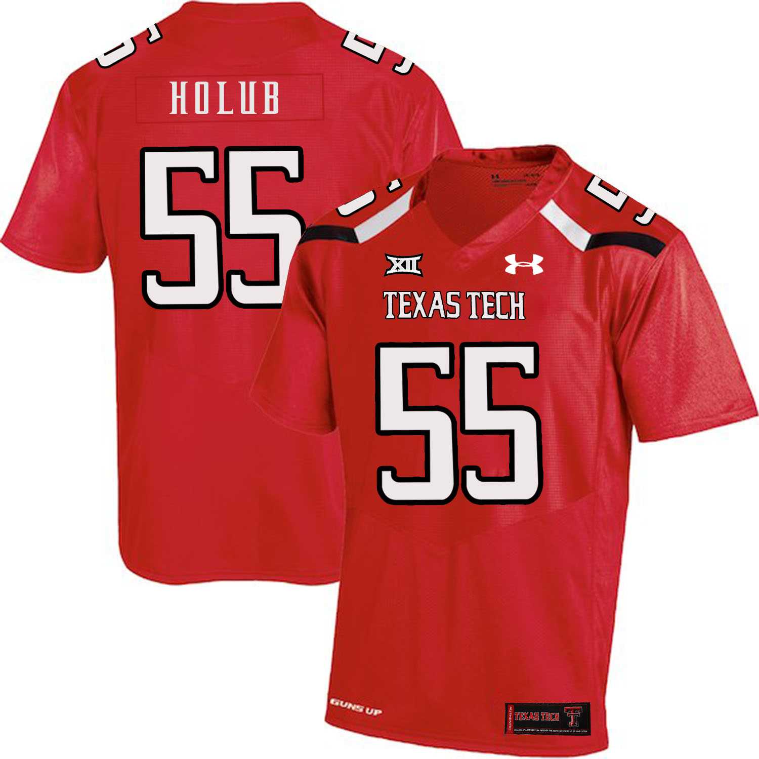 Texas Tech Red Raiders 55 E.J. Holub Red College Football Jersey Dzhi