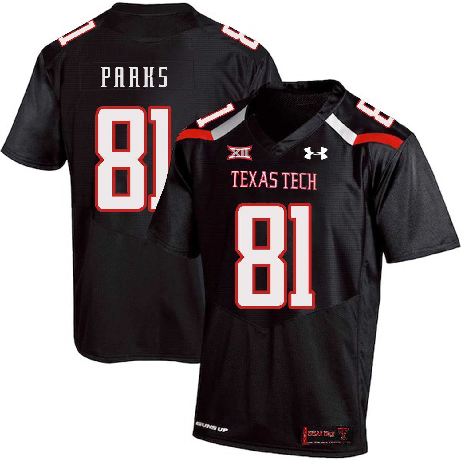 Texas Tech Red Raiders 81 Dave Parks Black College Football Jersey Dzhi