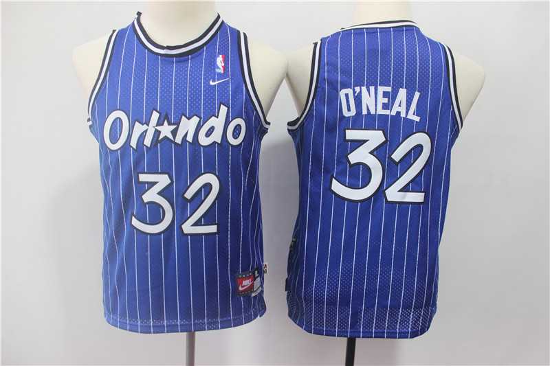 Youth Magic 32 Shaquille O'neal Blue Throwback Jersey