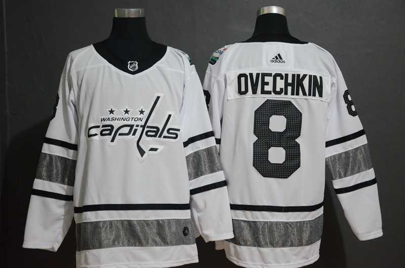 Capitales 8 Alexander Ovechkin White 2019 NHL All Star Game Adidas Jersey