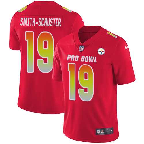 Nike AFC Steelers 19 JuJu Smith Schuster Red 2019 Pro Bowl Game Jersey