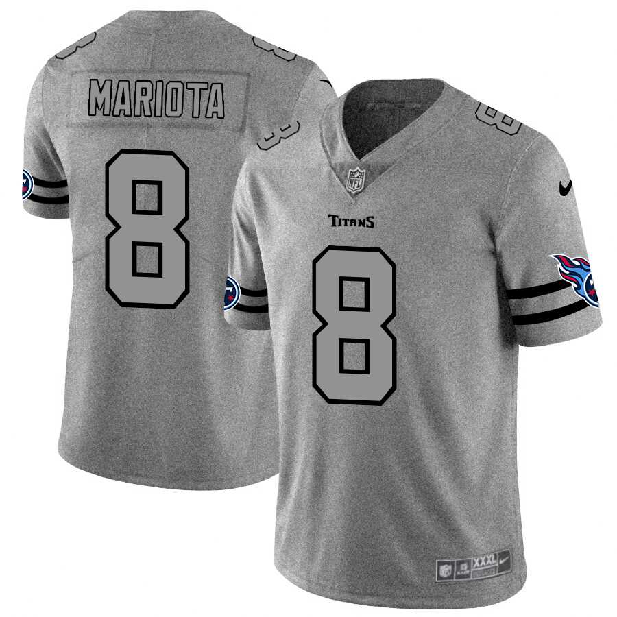 Nike Titans 8 Marcus Mariota 2019 Gray Gridiron Gray Vapor Untouchable Limited Jersey Dyin