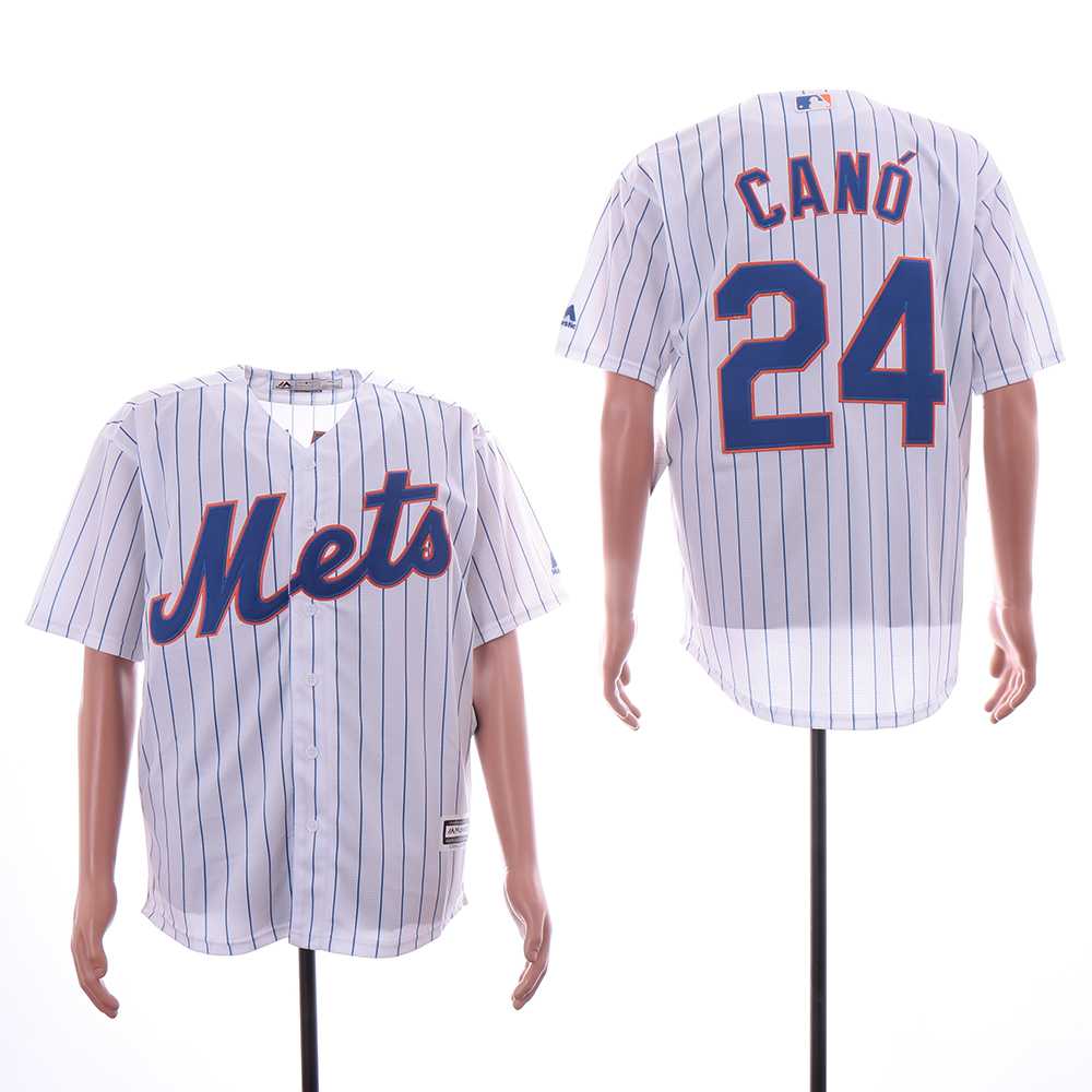 Mets 24 Robinson Cano White Cool Base Jersey Sguo