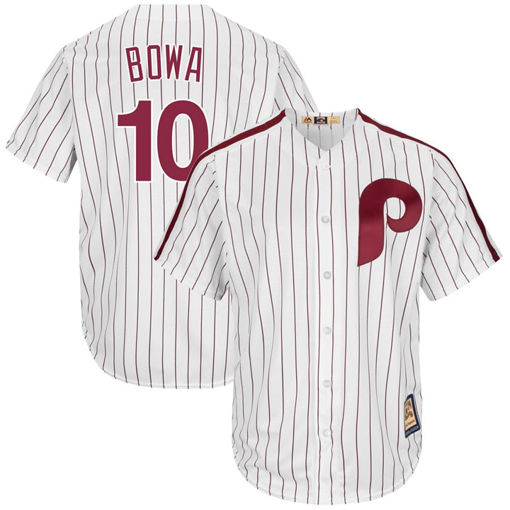 Phillies 10 Larry Bowa White Cooperstown Collection Cool Base Jersey Dzhi