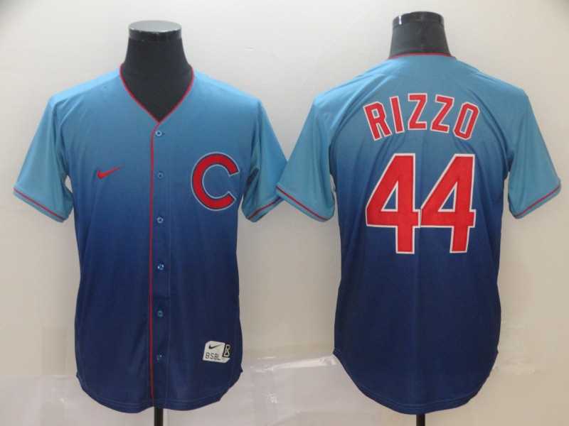 Cubs 44 Anthony Rizzo Blue Drift Fashion Jerseys