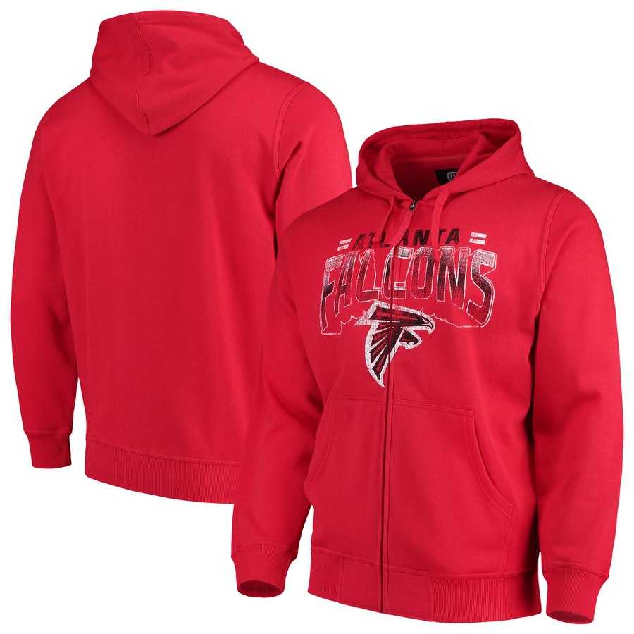 Men's Atlanta Falcons G III Sports by Carl Banks Perfect Season Full Zip Hoodie Red