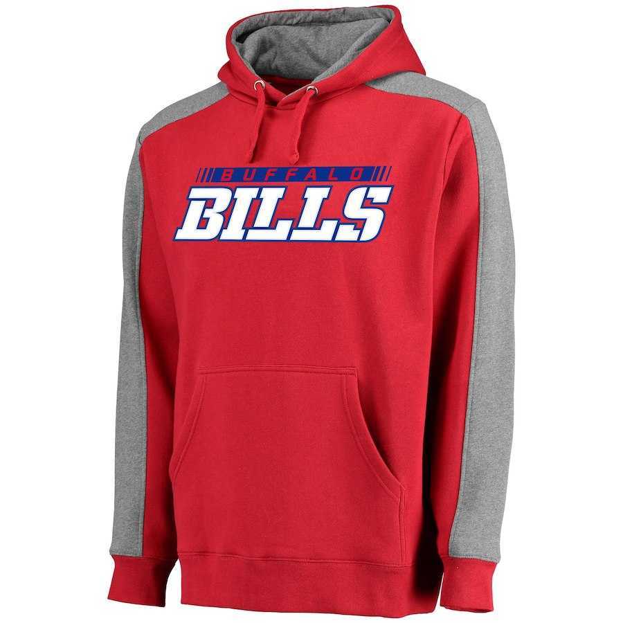 Men's Buffalo Bills NFL Pro Line Westview Pullover Hoodie Red
