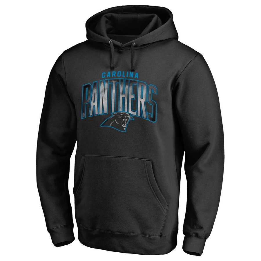 Men's Carolina Panthers NFL Pro Line by Fanatics Branded Arch Smoke Pullover Hoodie Black