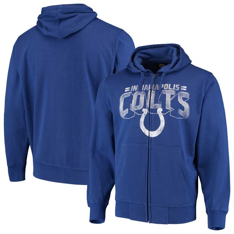 Men's Indianapolis Colts G III Sports by Carl Banks Perfect Season Full Zip Hoodie Royal