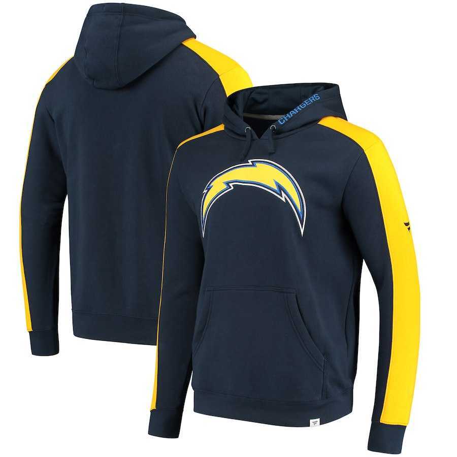Men's Los Angeles Chargers NFL Pro Line by Fanatics Branded Iconic Pullover Hoodie Navy