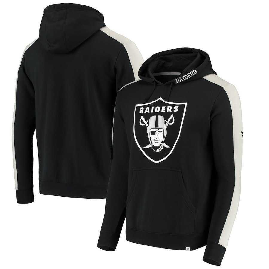 Men's Oakland Raiders NFL Pro Line by Fanatics Branded Iconic Pullover Hoodie Black