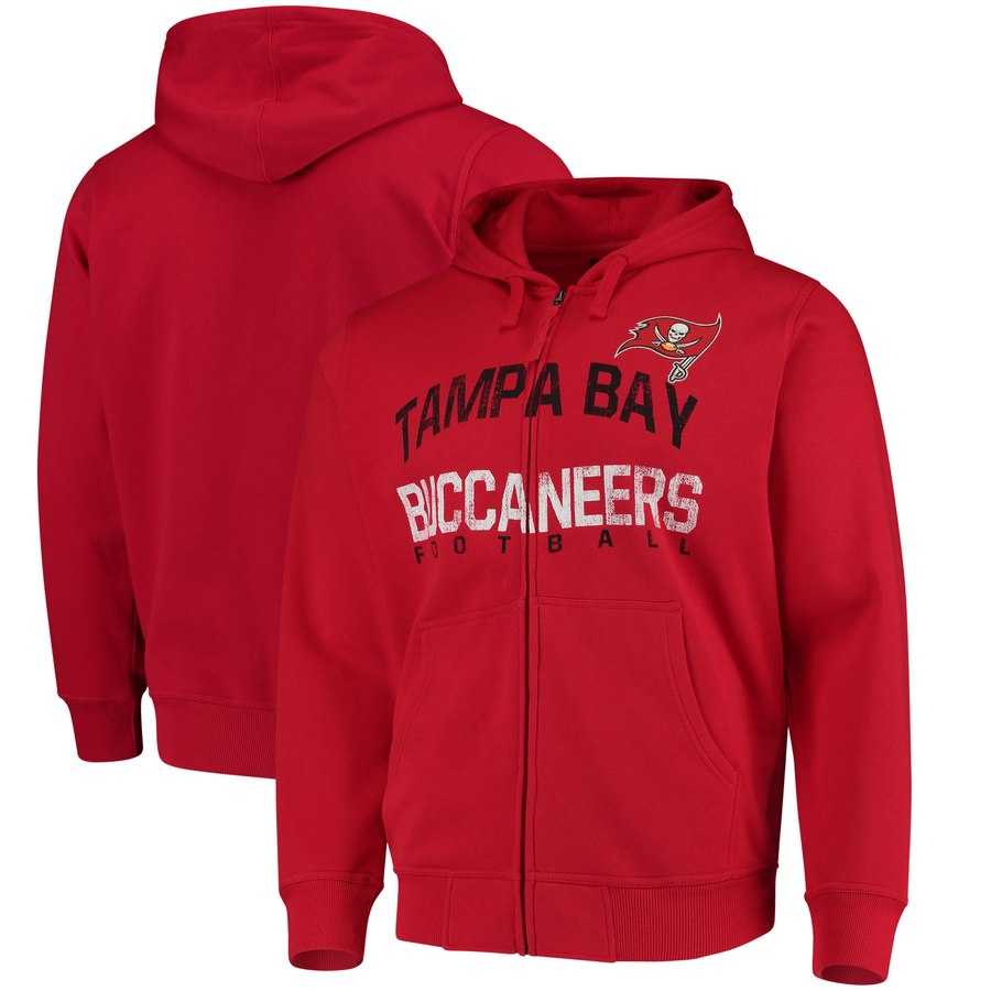 Men's Tampa Bay Buccaneers G III Sports by Carl Banks Post Season Full Zip Hooded Sweatshirt Red