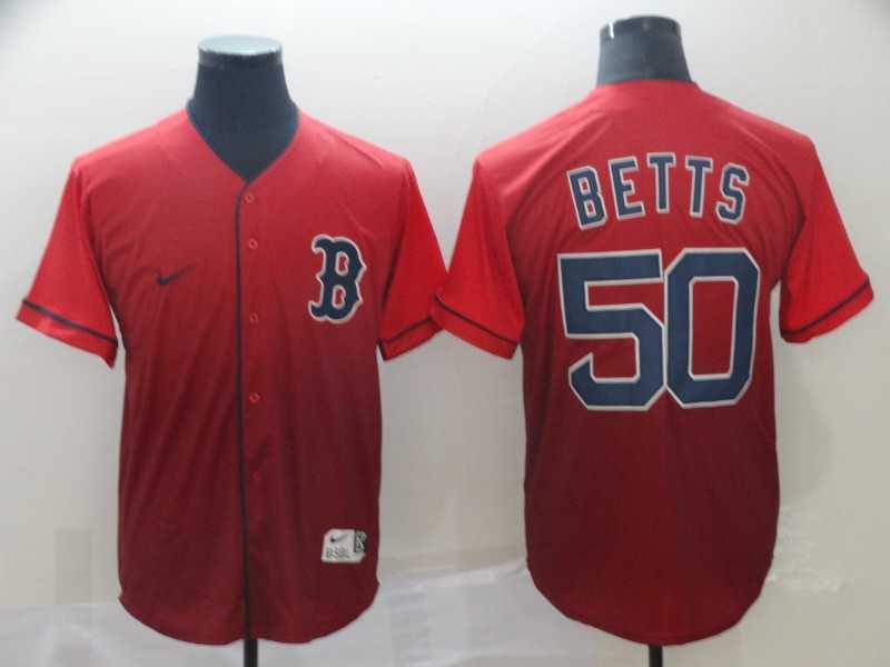 Red Sox 50 Mookie Betts Red Drift Fashion Jerseys