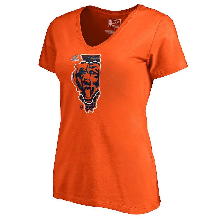 Women Bears Orange 2018 NFL Playoffs T-Shirt