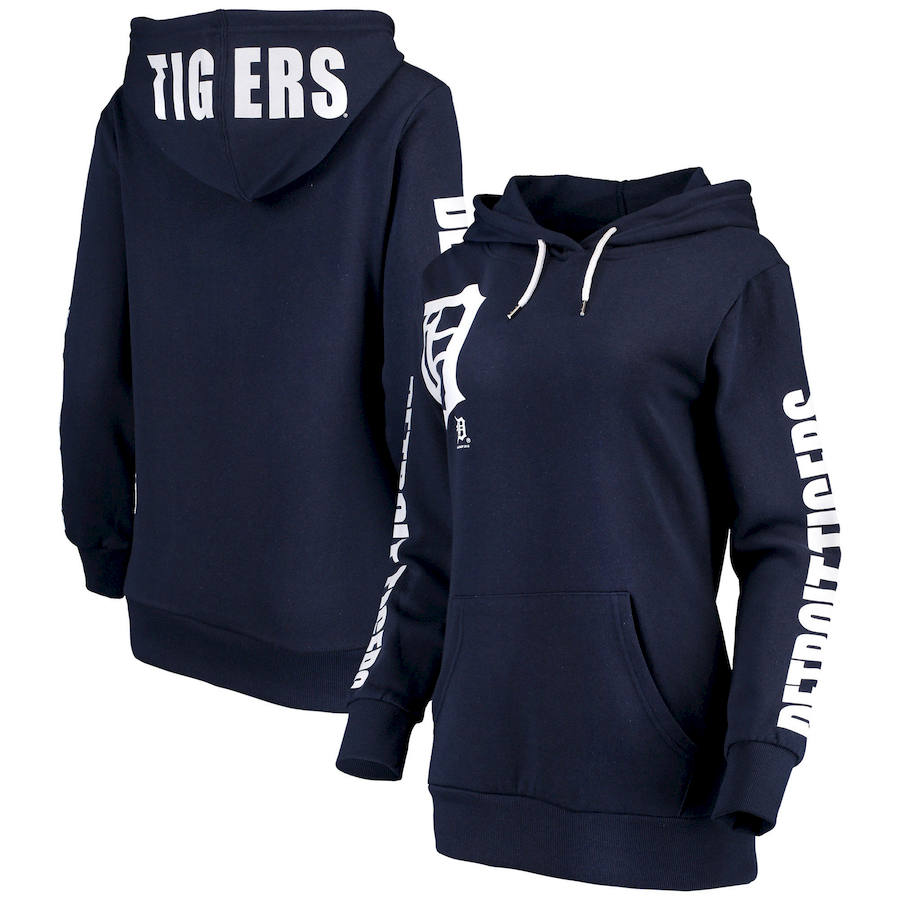 Women Detroit Tigers G III 4Her by Carl Banks 12th Inning Pullover Hoodie Navy