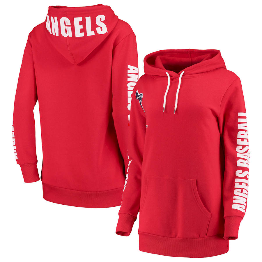 Women Los Angeles Angels G III 4Her by Carl Banks 12th Inning Pullover Hoodie Red