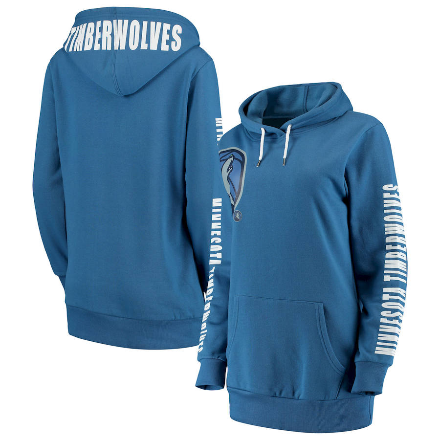 Women Minnesota Timberwolves G III 4Her by Carl Banks Overtime Pullover Hoodie Blue