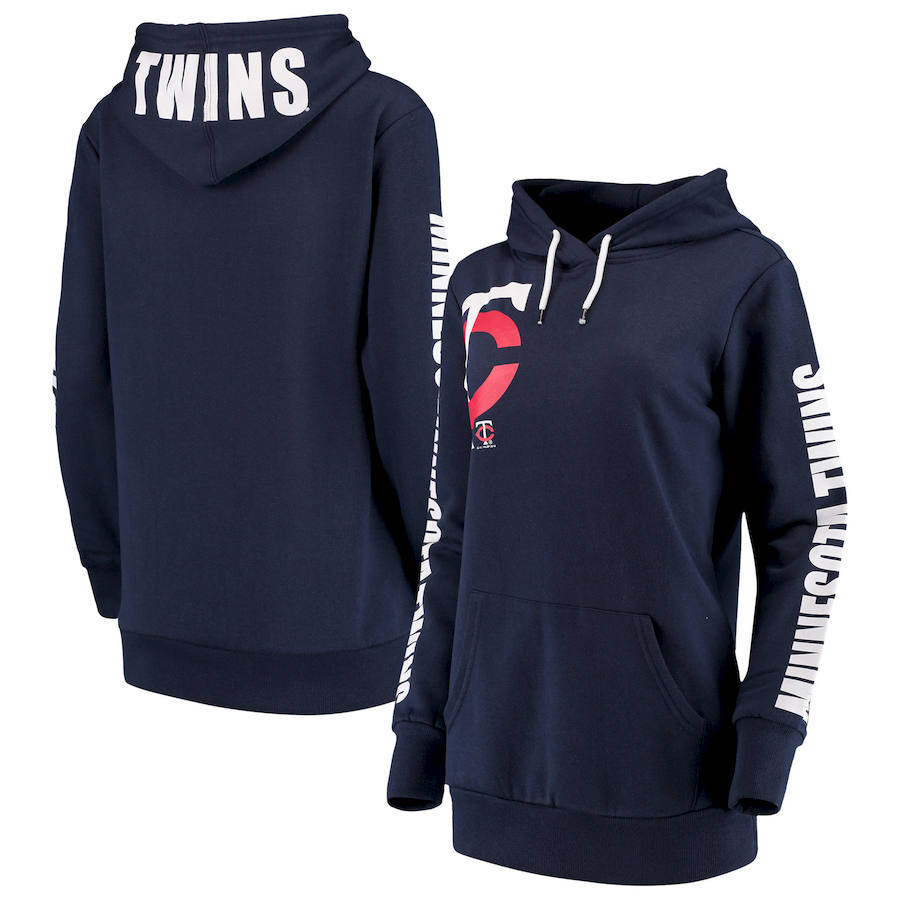 Women Minnesota Twins G III 4Her by Carl Banks 12th Inning Pullover Hoodie Navy