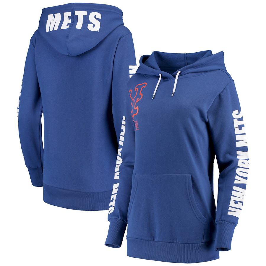 Women New York Mets G III 4Her by Carl Banks 12th Inning Pullover Hoodie Royal