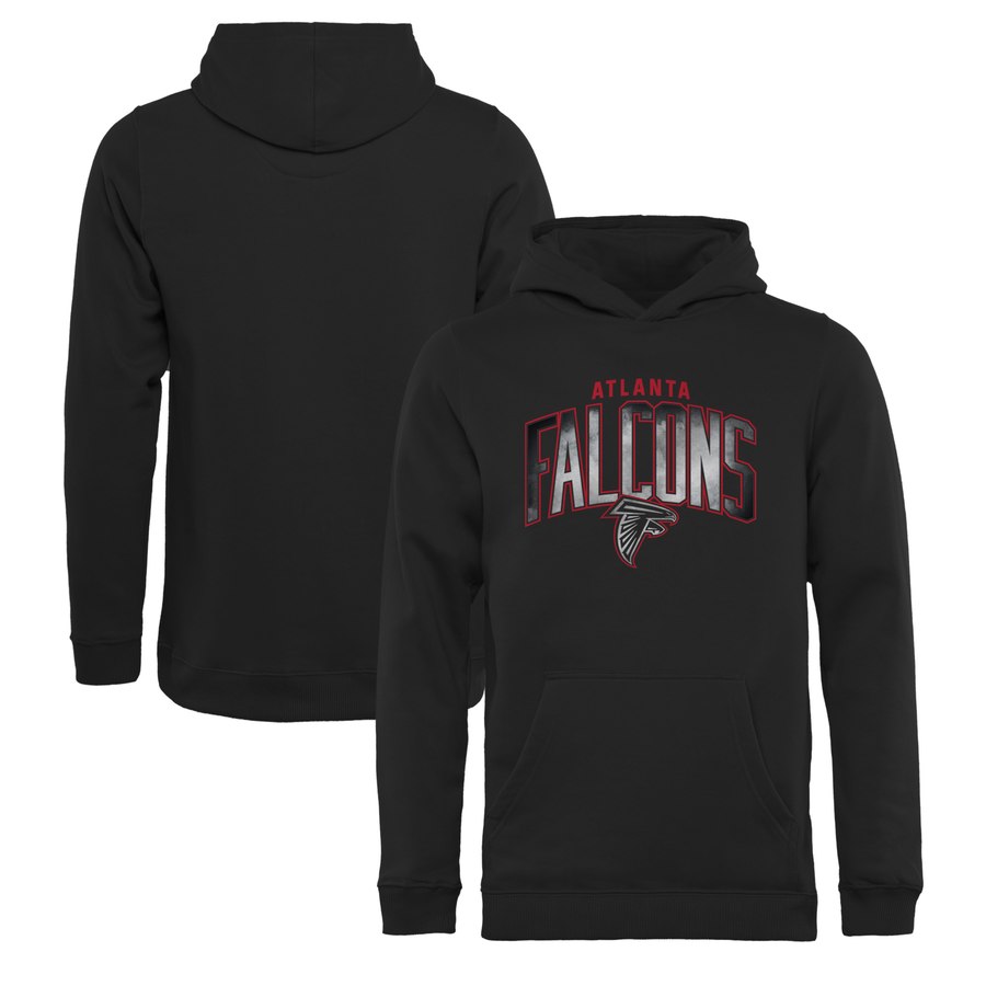 Youth Atlanta Falcons NFL Pro Line by Fanatics Branded Arch Smoke Pullover Hoodie Black