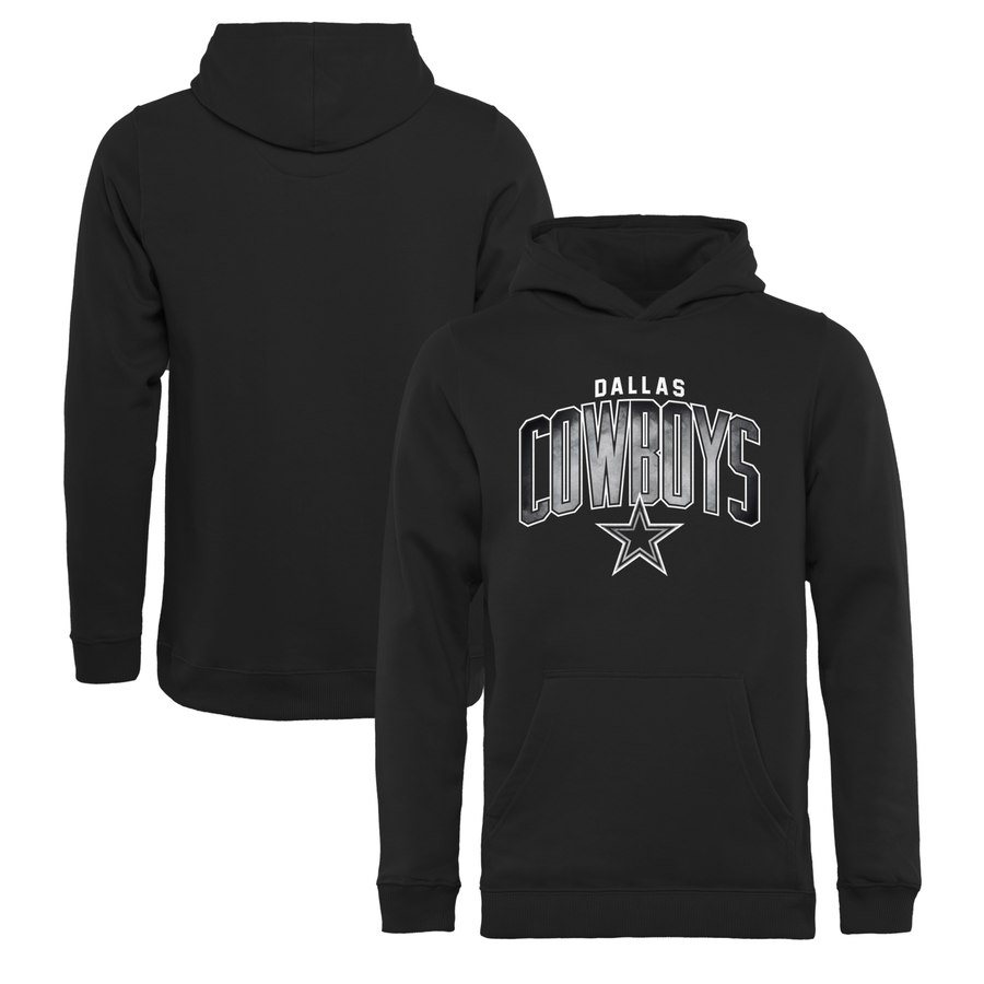 Youth Dallas Cowboys NFL Pro Line by Fanatics Branded Arch Smoke Pullover Hoodie Black