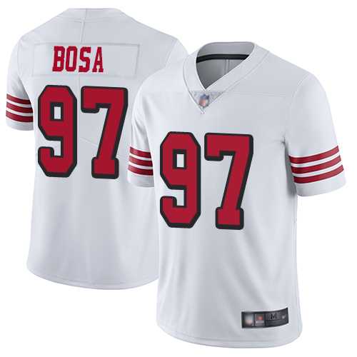 Youth Nike 49ers 97 Nick Bosa White 2019 NFL Draft First Round Pick Color Rush Vapor Untouchable Limited Jersey Dzhi