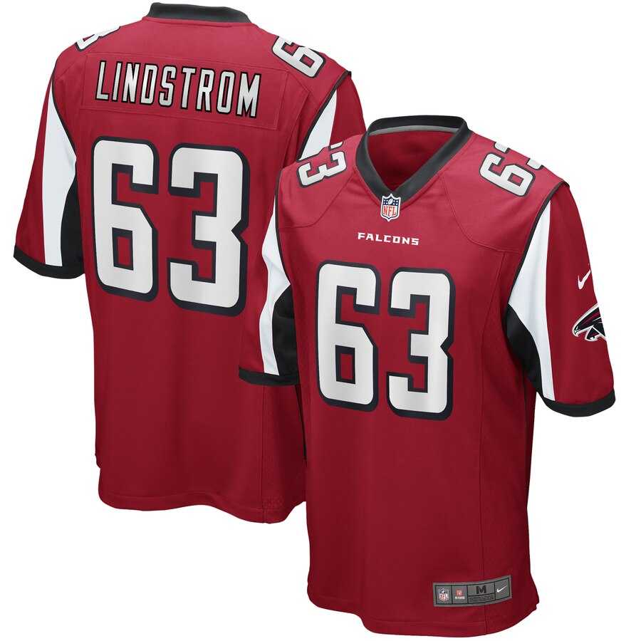 Youth Nike Falcons 63 Chris Lindstrom Red 2019 NFL Draft First Round Pick Vapor Untouchable Limited Jersey Dzhi