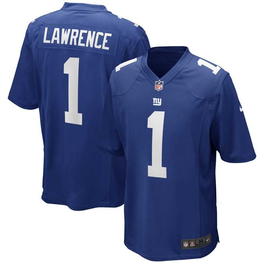Youth Nike Giants 1 Dexter Lawrence Royal 2019 NFL Draft First Round Pick Vapor Untouchable Limited Jersey Dzhi
