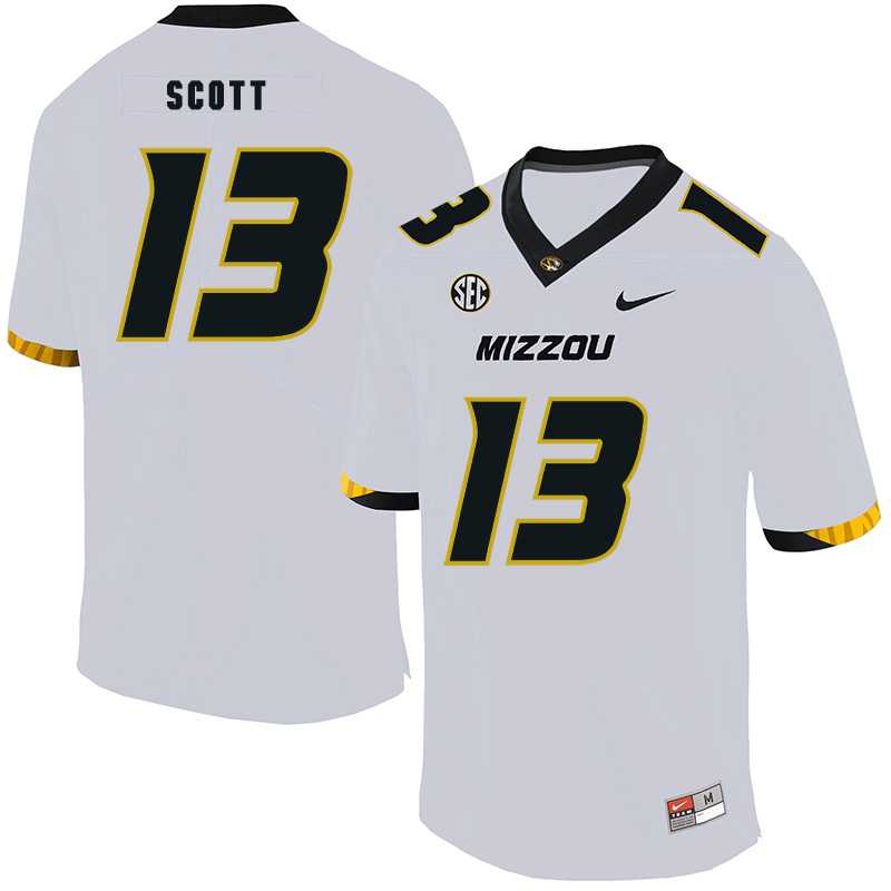 Missouri Tigers 13 Kam Scott White Nike College Football Jersey Dzhi