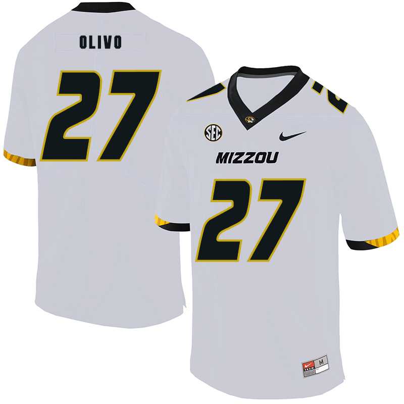 Missouri Tigers 27 Brock Olivo White Nike College Football Jersey Dzhi