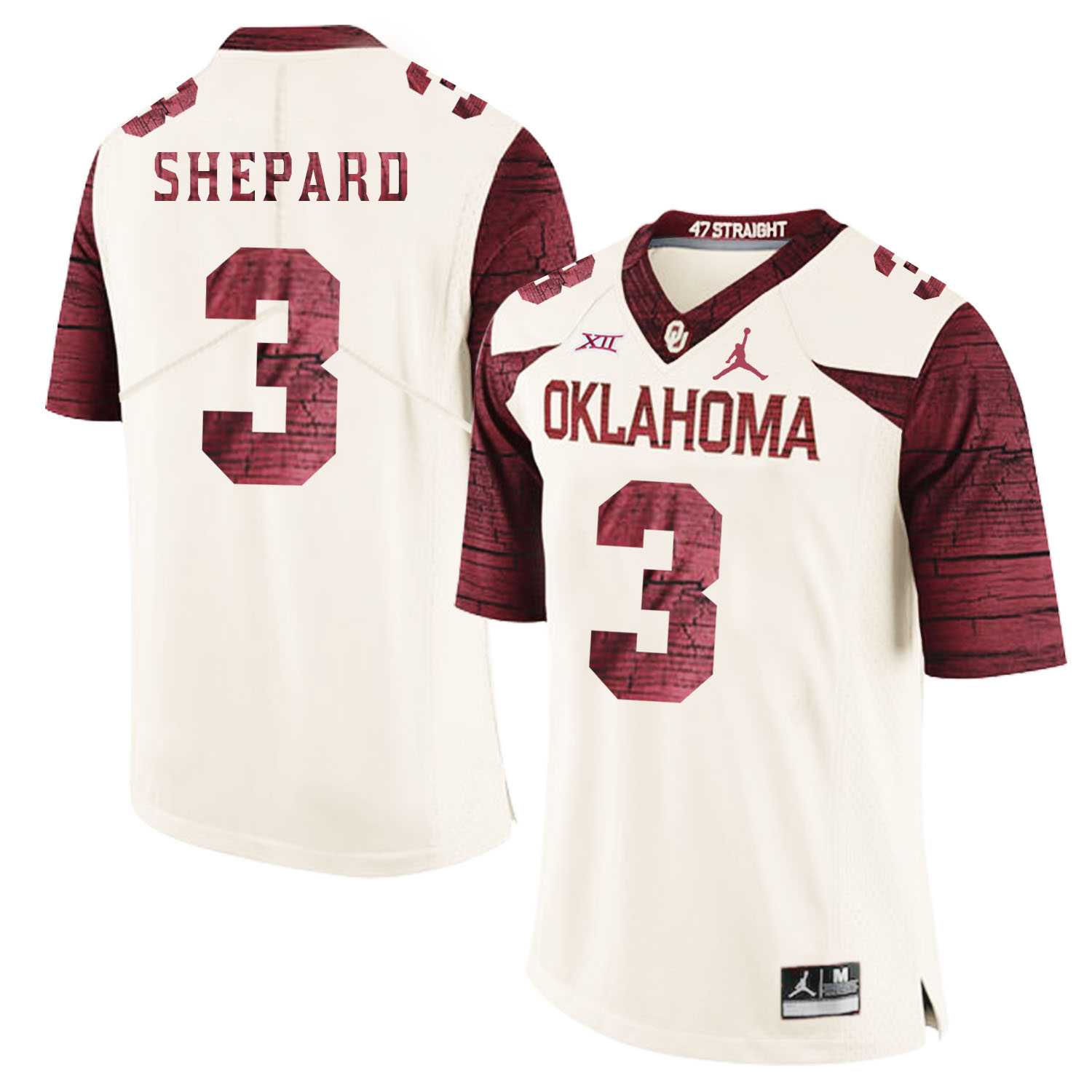 Oklahoma Sooners 3 Sterling Shepard White 47 Game Winning Streak College Football Jersey Dzhi
