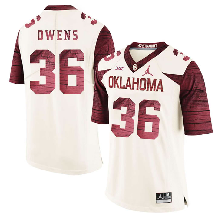 Oklahoma Sooners 36 Steve Owens White 47 Game Winning Streak College Football Jersey Dzhi